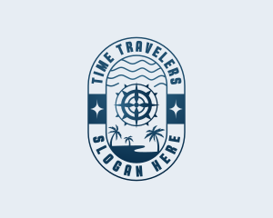 Travel Beach Compass logo design