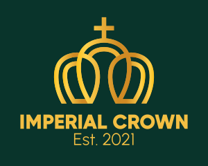 Gold Minimalist Imperial Crown logo design