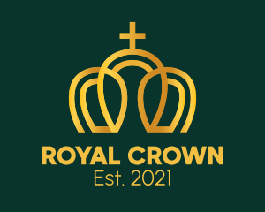 Gold Minimalist Imperial Crown logo design