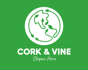 Organic Vine Circle logo design