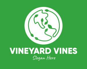 Organic Vine Circle logo design