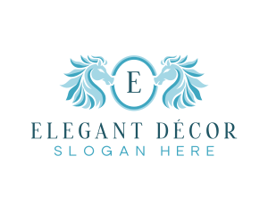 Horse Elegant Crest logo design