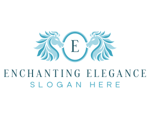 Horse Elegant Crest logo design