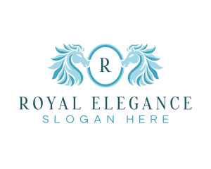 Horse Elegant Crest logo design