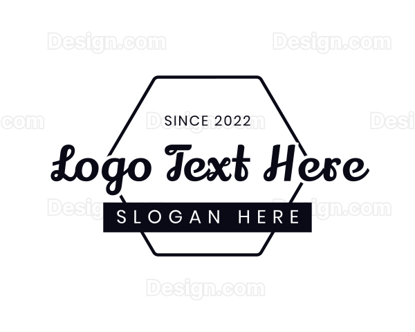 Hexagon Emblem Wordmark Logo