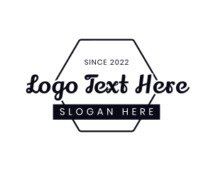 Hexagon Emblem Wordmark logo