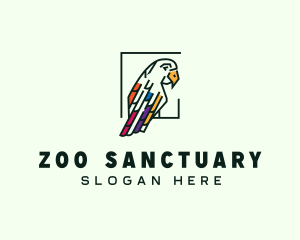 Parrot Zoo Wildlife logo design