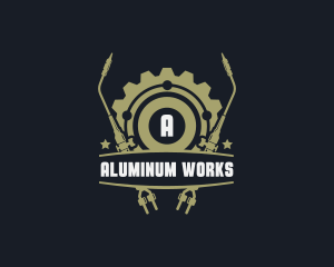 Gear Welding Torch Metalworks logo design