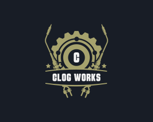 Gear Welding Torch Metalworks logo design