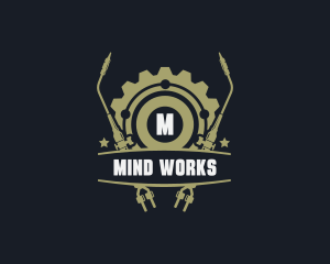 Gear Welding Torch Metalworks logo design