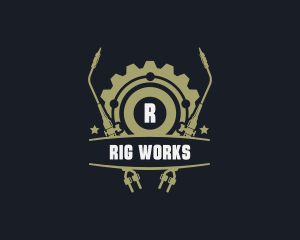 Gear Welding Torch Metalworks logo design