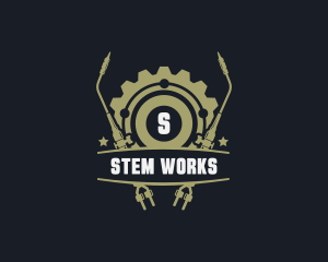 Gear Welding Torch Metalworks logo design