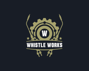 Gear Welding Torch Metalworks logo design