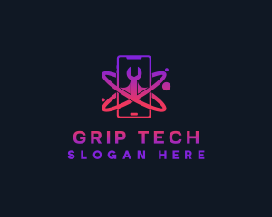 Cyber Tech Phone logo design