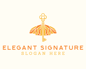 Elegant Wings Key logo design