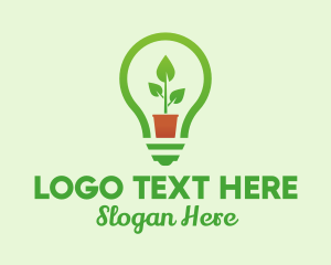Potted Plant Light Bulb  logo