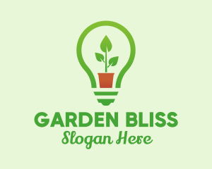 Potted Plant Light Bulb  logo