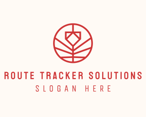 Minimalistic Red Flower logo design