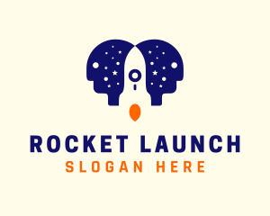 Human Rocket Launch logo design