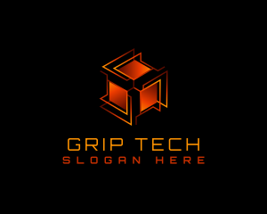 Tech Box Cube logo design