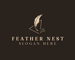 Feather Quill Pen logo design