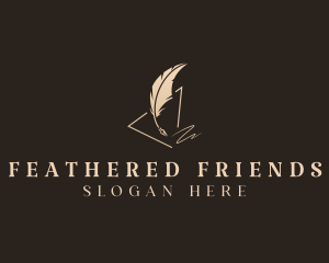 Feather Quill Pen logo design