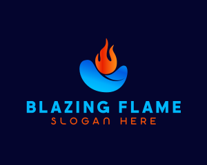 Water Flame Energy logo design