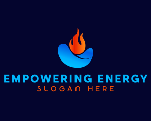 Water Flame Energy logo design