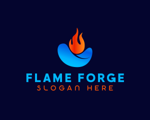 Water Flame Energy logo design