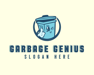 Rubbish Garbage Trash Bin logo