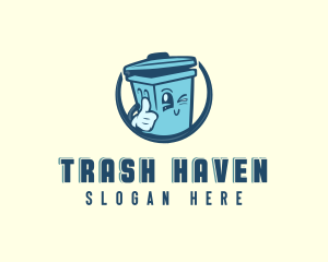 Rubbish Garbage Trash Bin logo design