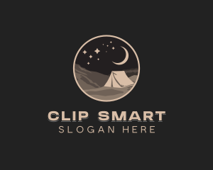 Night Camping Tent logo design