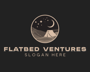 Night Camping Tent logo design