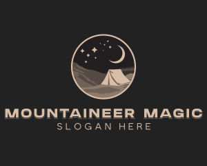 Night Camping Tent logo design