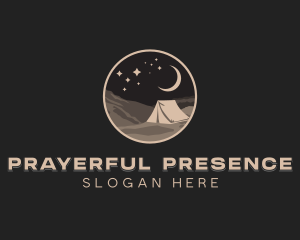 Night Camping Tent logo design