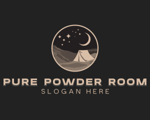 Night Camping Tent logo design