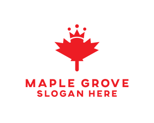 Crown Maple Leaf logo design