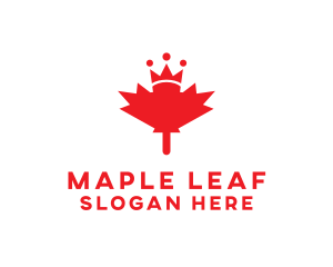 Crown Maple Leaf logo design