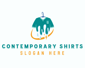 Shirt Laundry Washing logo design