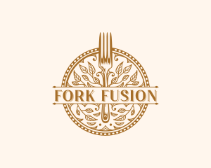 Fork Vegan Gourmet logo design