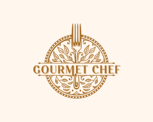 Fork Vegan Gourmet logo design