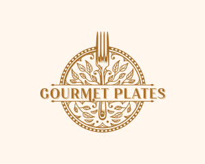 Fork Vegan Gourmet logo design