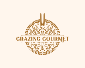 Fork Vegan Gourmet logo design