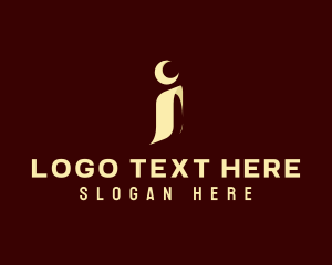 Modern Elegant Moon Letter I logo