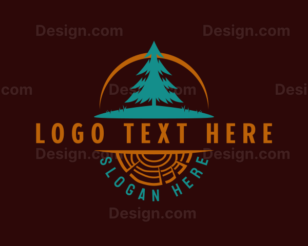 Tree Lumber Woodwork Logo