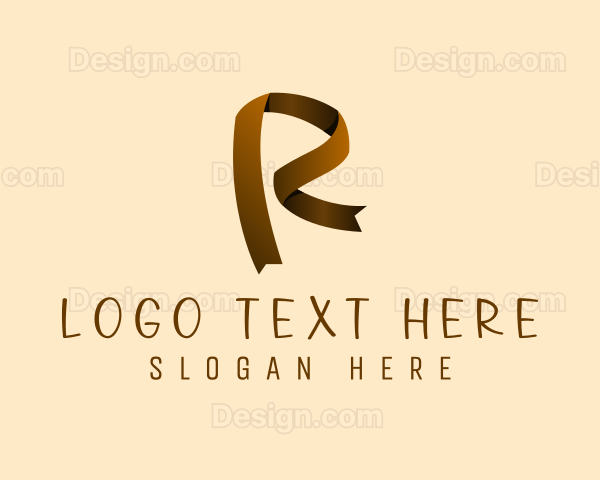 Simple Ribbon Letter R Logo