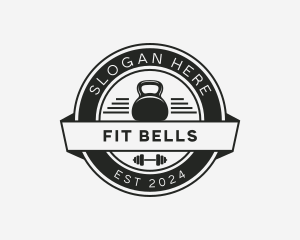 Gym Fitness Kettlebell logo design