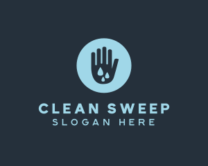 Water Clean Hand logo design