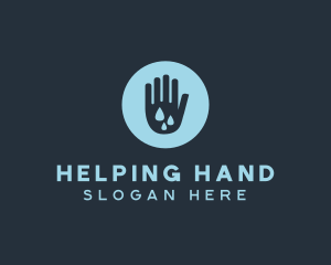 Water Clean Hand logo design