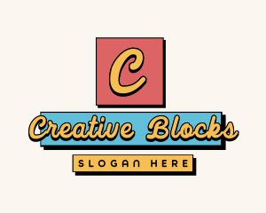 Geometric Retro Art logo design